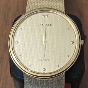 Lassale by Seiko Men's Gold Tone Thin Dial Quartz Watch 5A54-0200